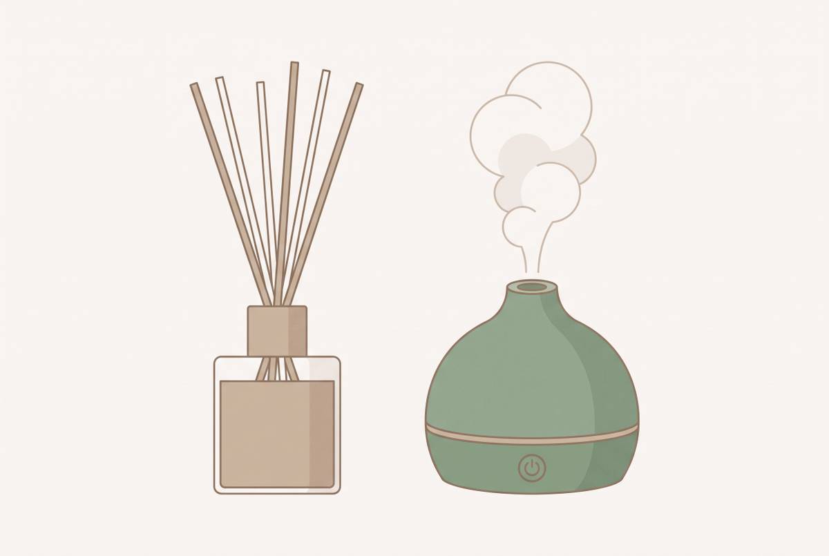 Cover illustration for “How Long Reed Diffusers Last Compared to Electric Diffusers”