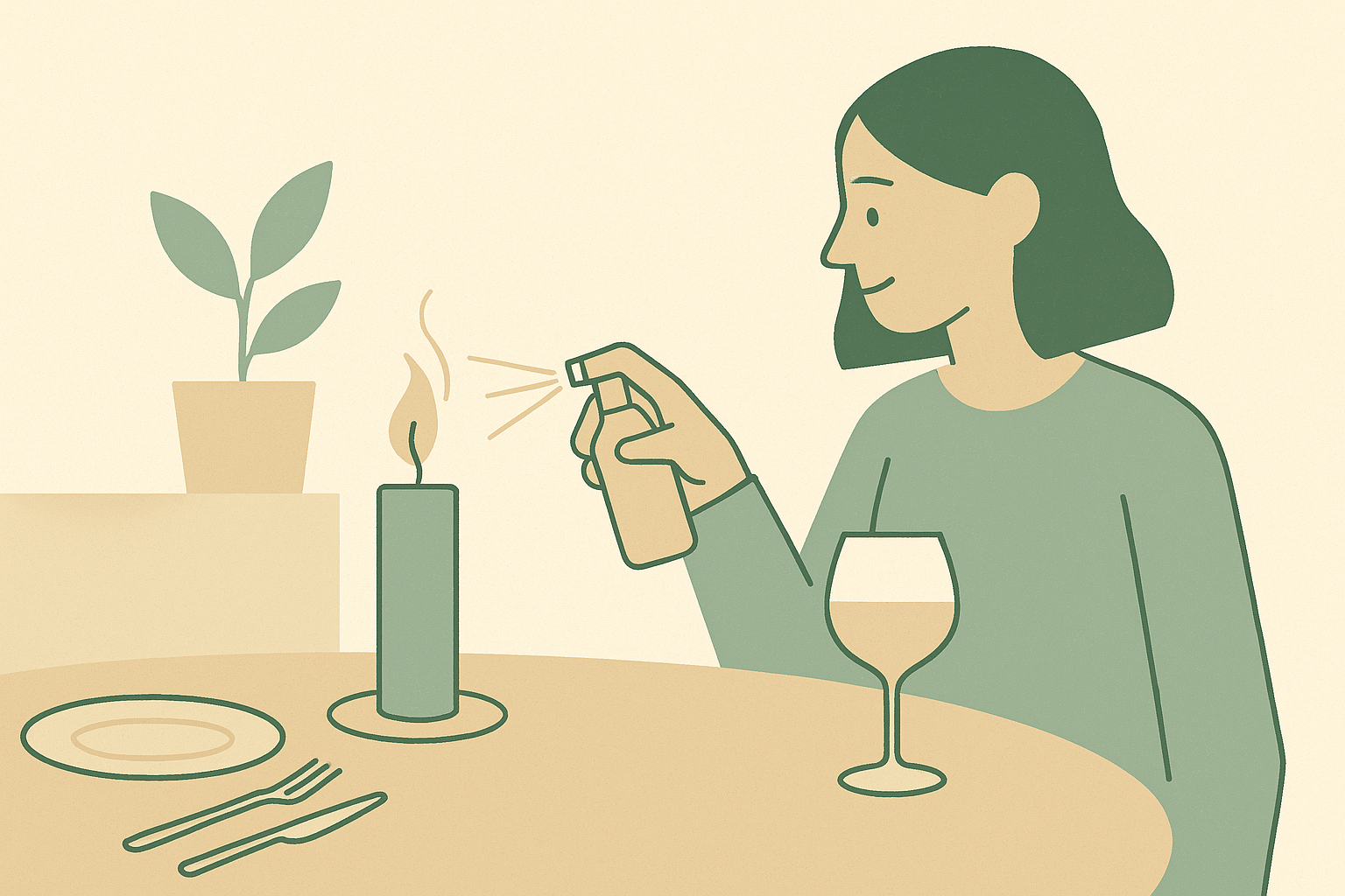 Cover illustration for “Setting a Signature Scent for Dinner Parties and Home Entertaining”
