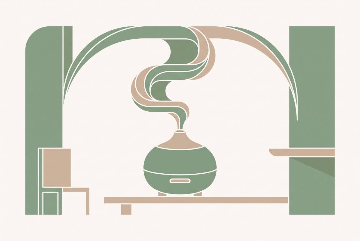Cover illustration for “What It Actually Takes to Scent a Large Room With a Diffuser”