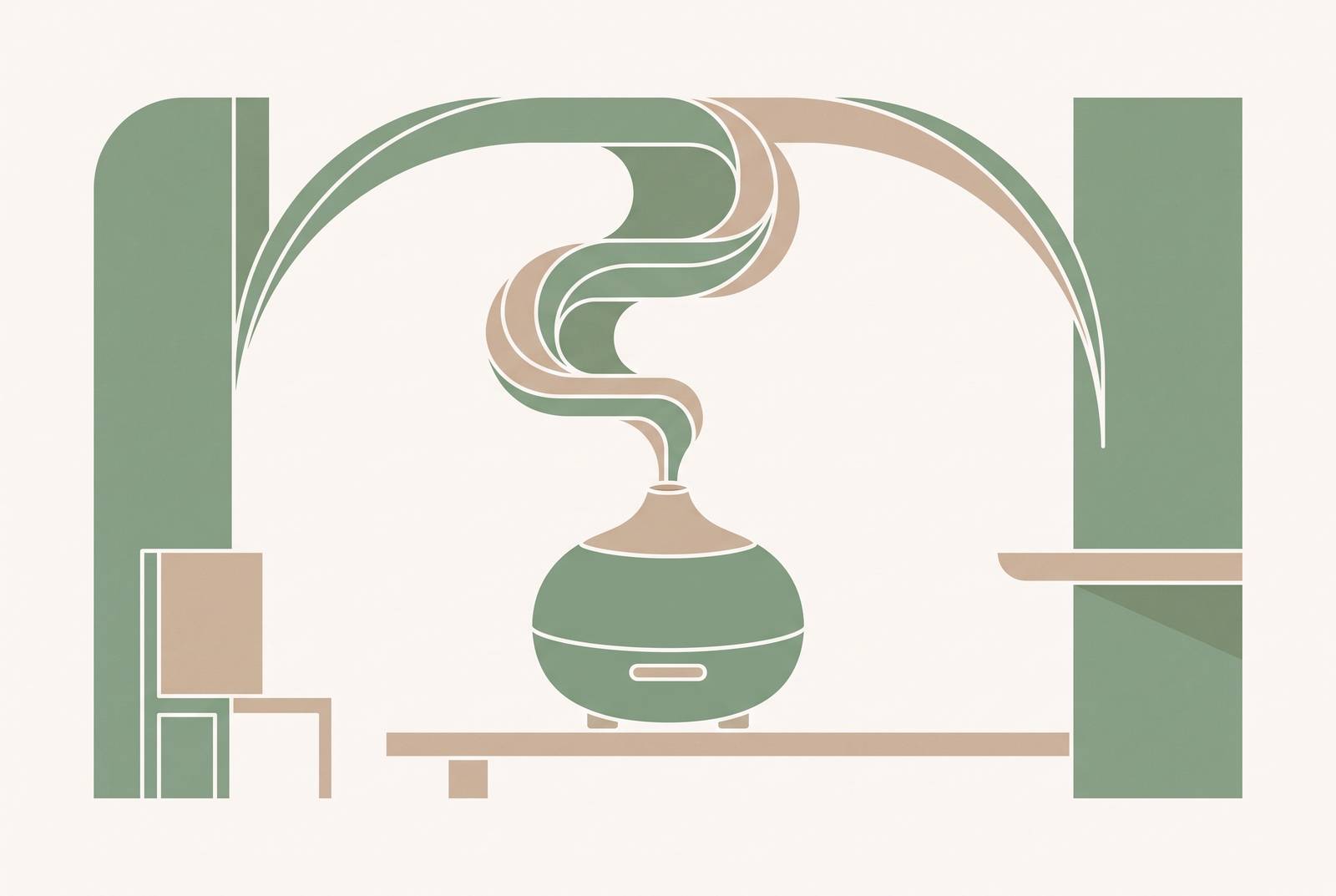 Cover illustration for “What It Actually Takes to Scent a Large Room With a Diffuser”