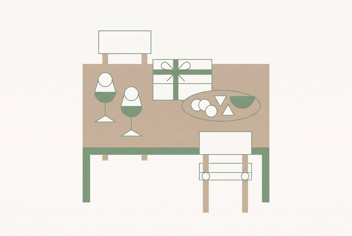 Cover illustration for “Gift Ideas for Married Couples Who Entertain”