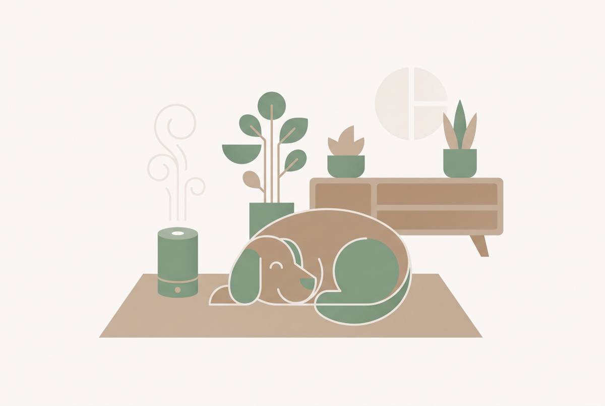 Cover illustration for “How to Transition a Pet-Owning Household to Cleaner Home Fragrance”