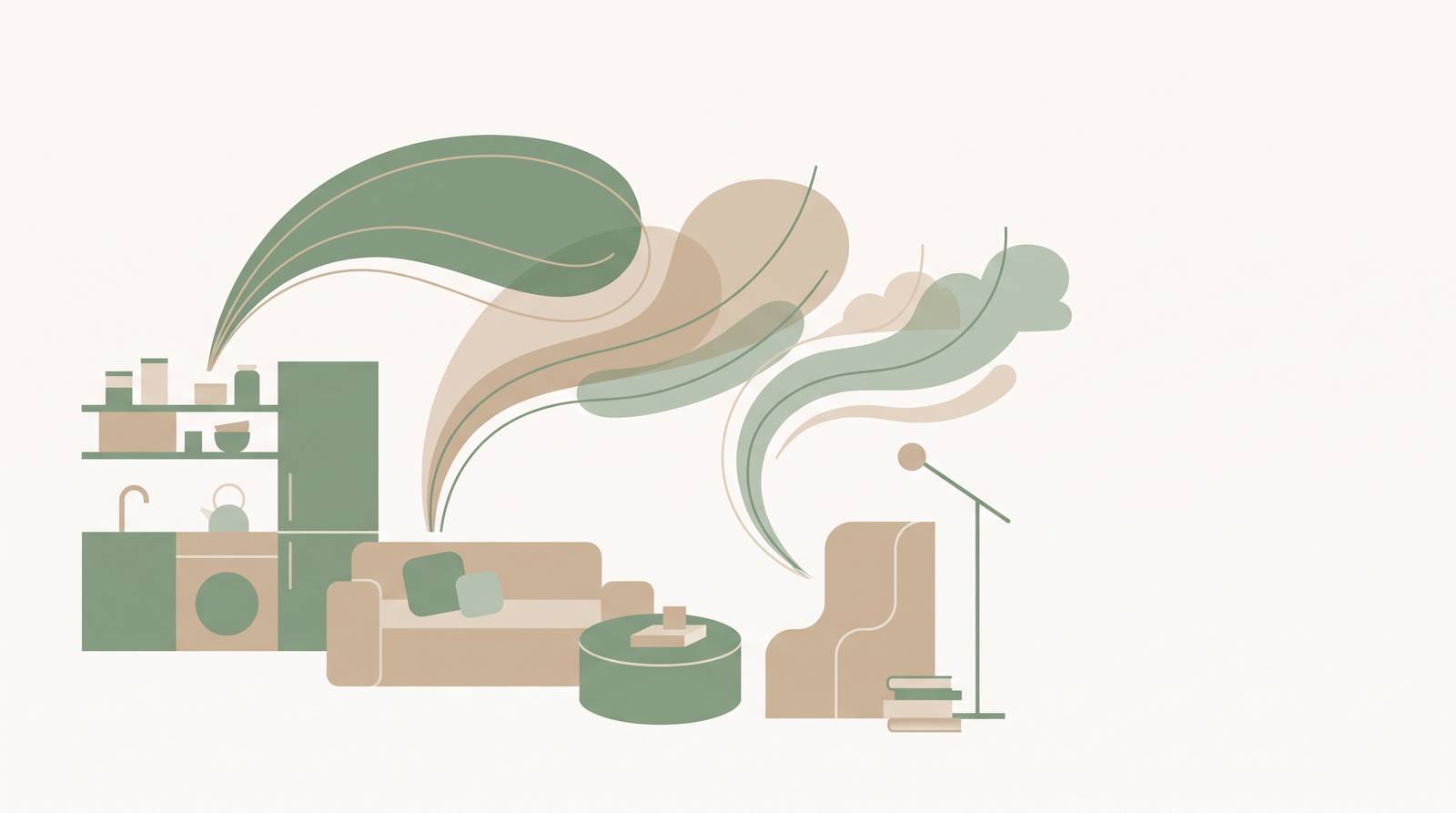 Cover illustration for “Layering Multiple Scent Zones in an Open-Plan Home”