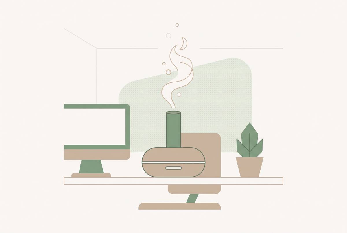 Cover illustration for “Best Scent Diffuser for Home Offices and Small Rooms”