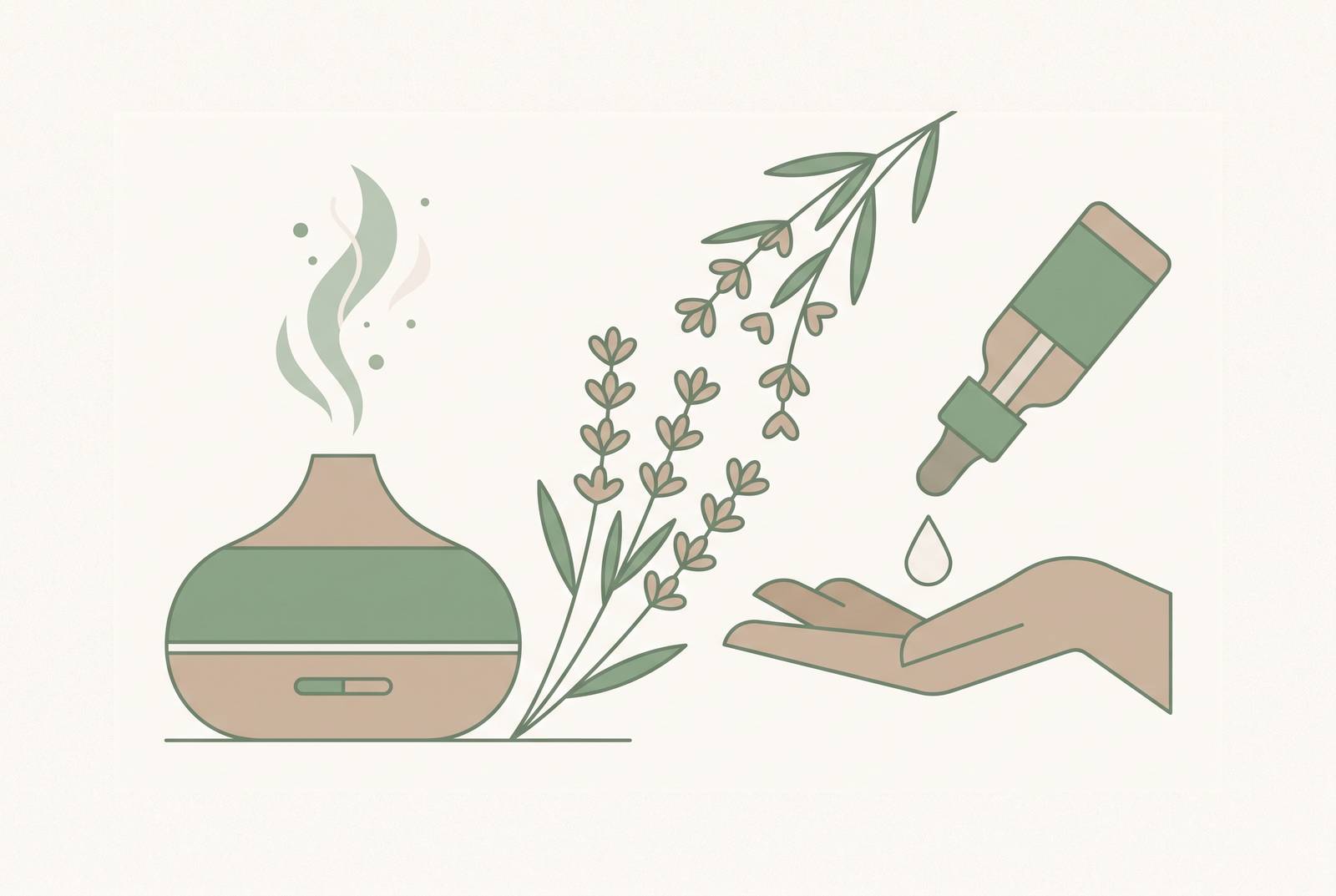 Cover illustration for “Lavender Aroma Oil Diffused vs. Applied: Key Differences”