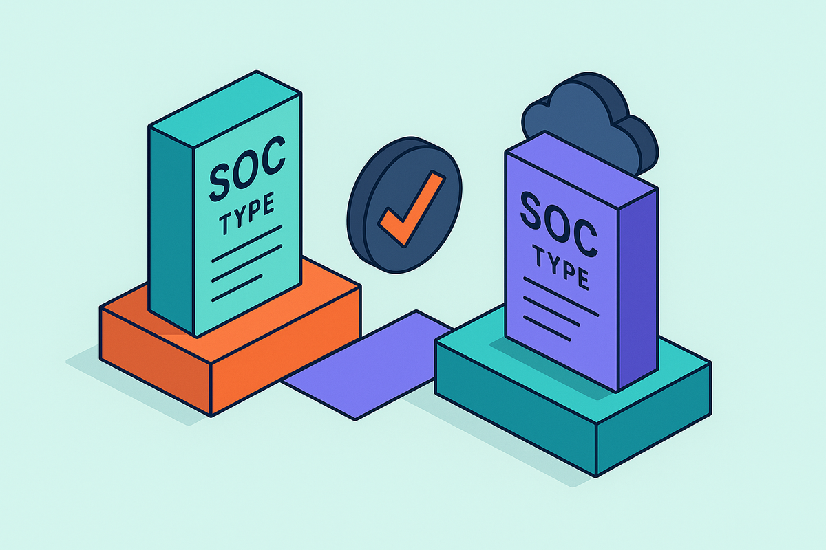 Cover illustration for “SOC 2 Type 1 vs Type 2 for SaaS Vendors”