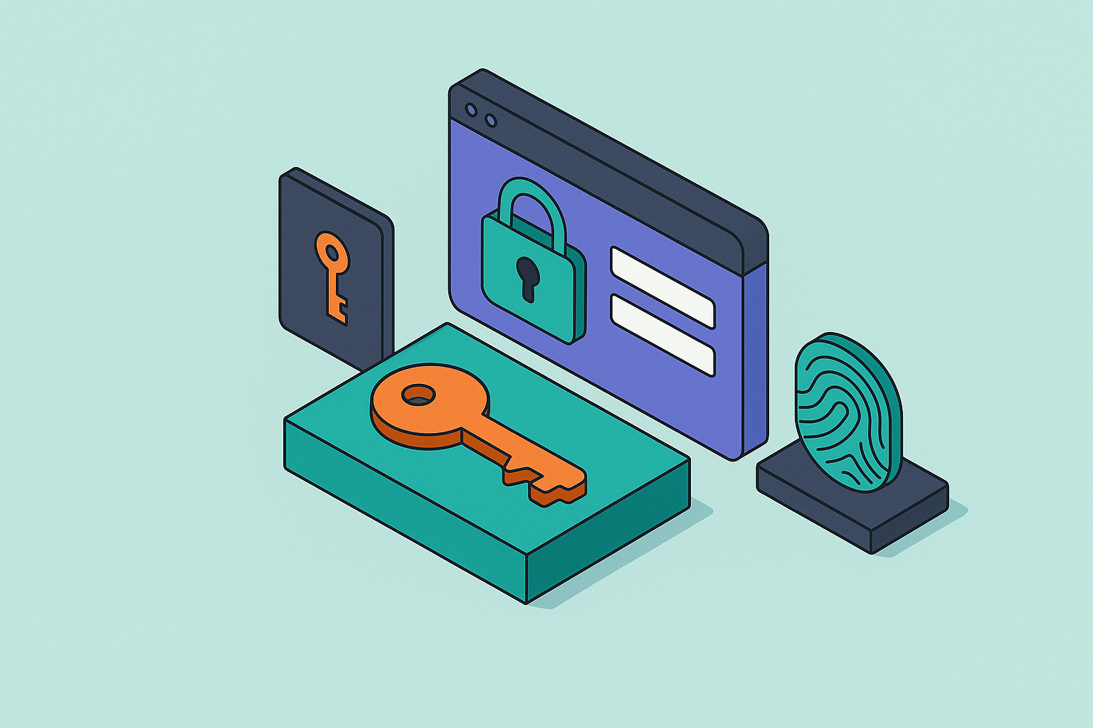 Cover illustration for “Passkey Authentication Implementation for SaaS Web Applications”