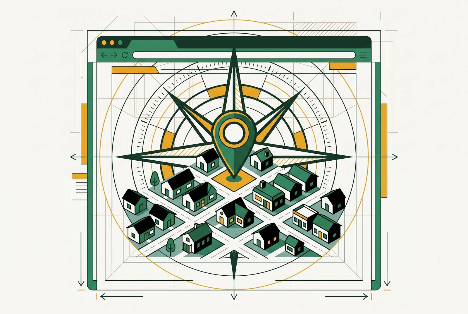 Cover illustration for “Local SEO for Real Estate Agents in Mid-Size Markets”