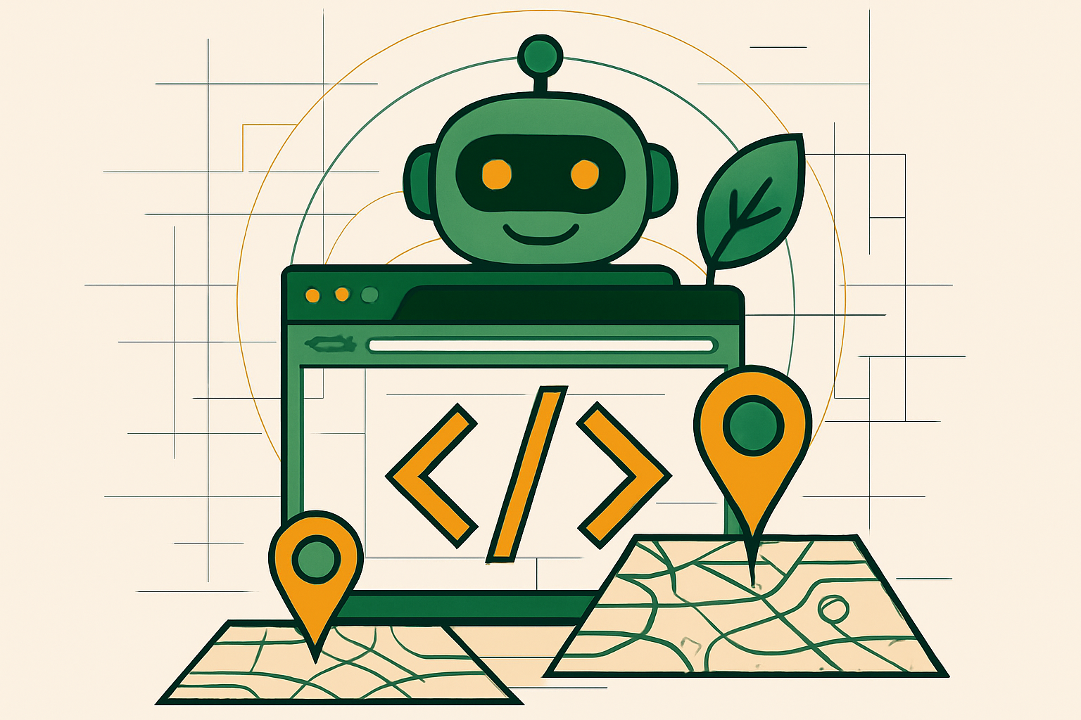 Cover illustration for “AI Content Tools for Local Business SEO”