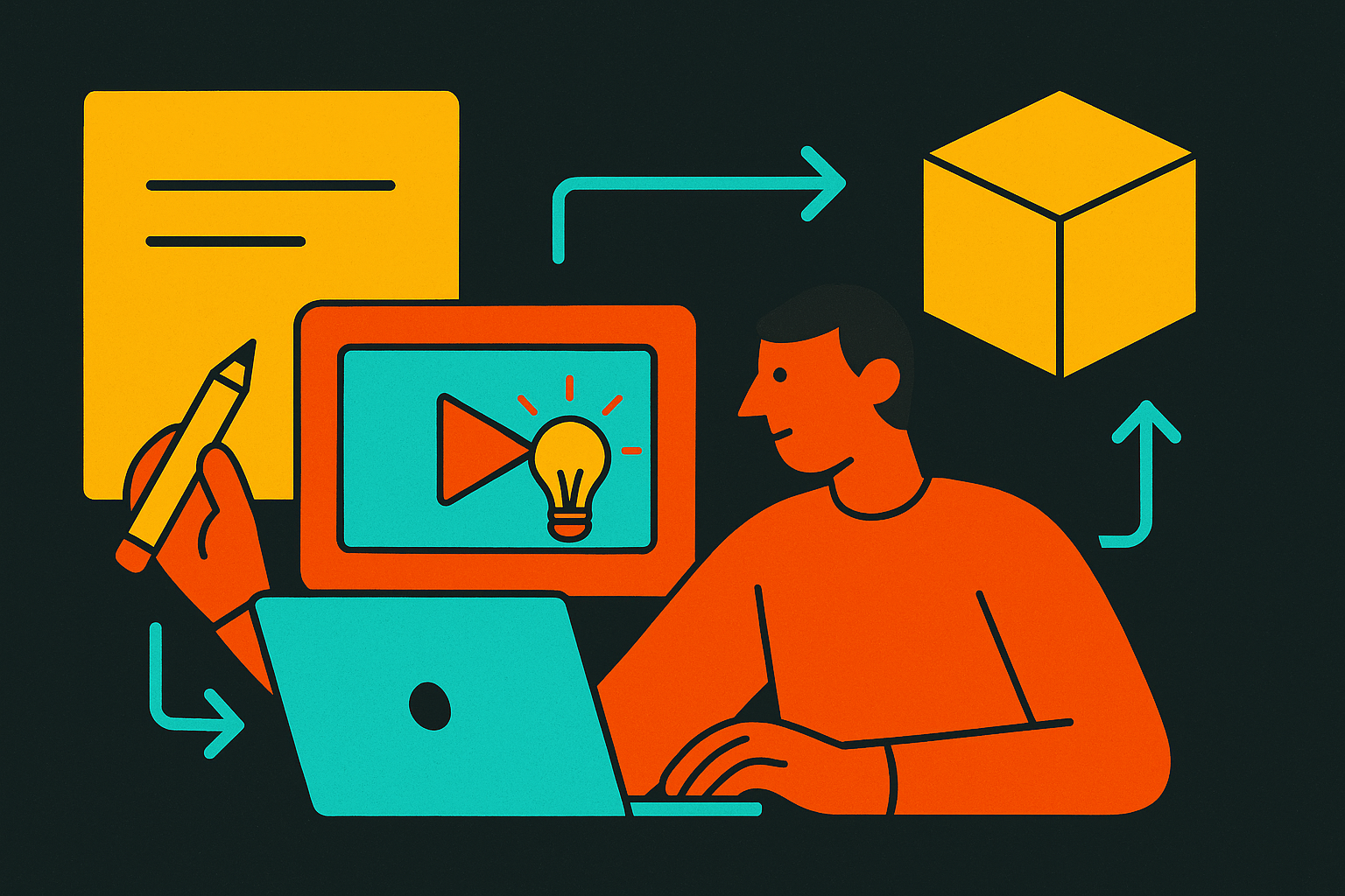 Cover illustration for “Scripting Explainer Videos for Complex B2B Products”