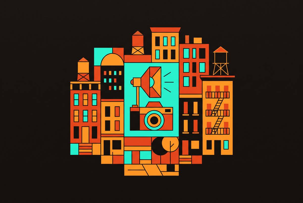 Cover illustration for “NYC Neighborhoods with Video Production Studios for Startups”