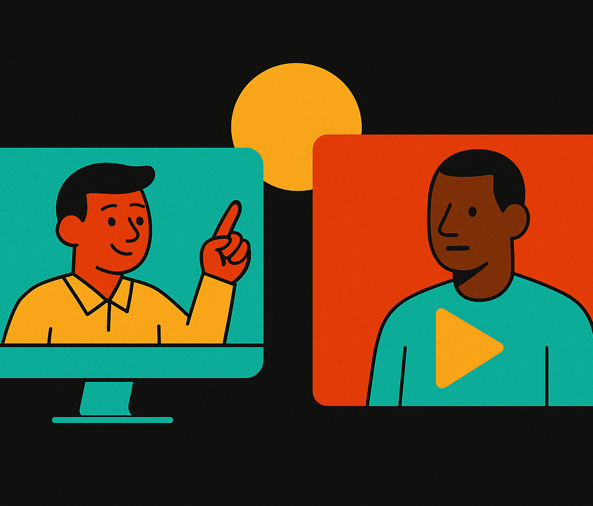 Cover illustration for “Animated vs. Live-Action Explainer Videos for SaaS Products”