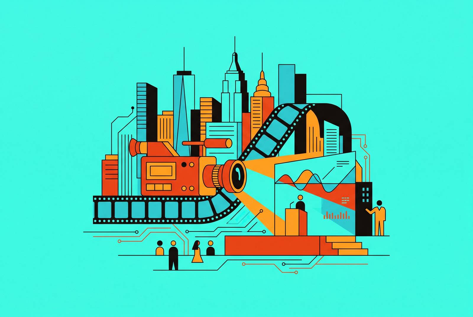 Cover illustration for “NYC Tech Startup Events That Require Video Assets”