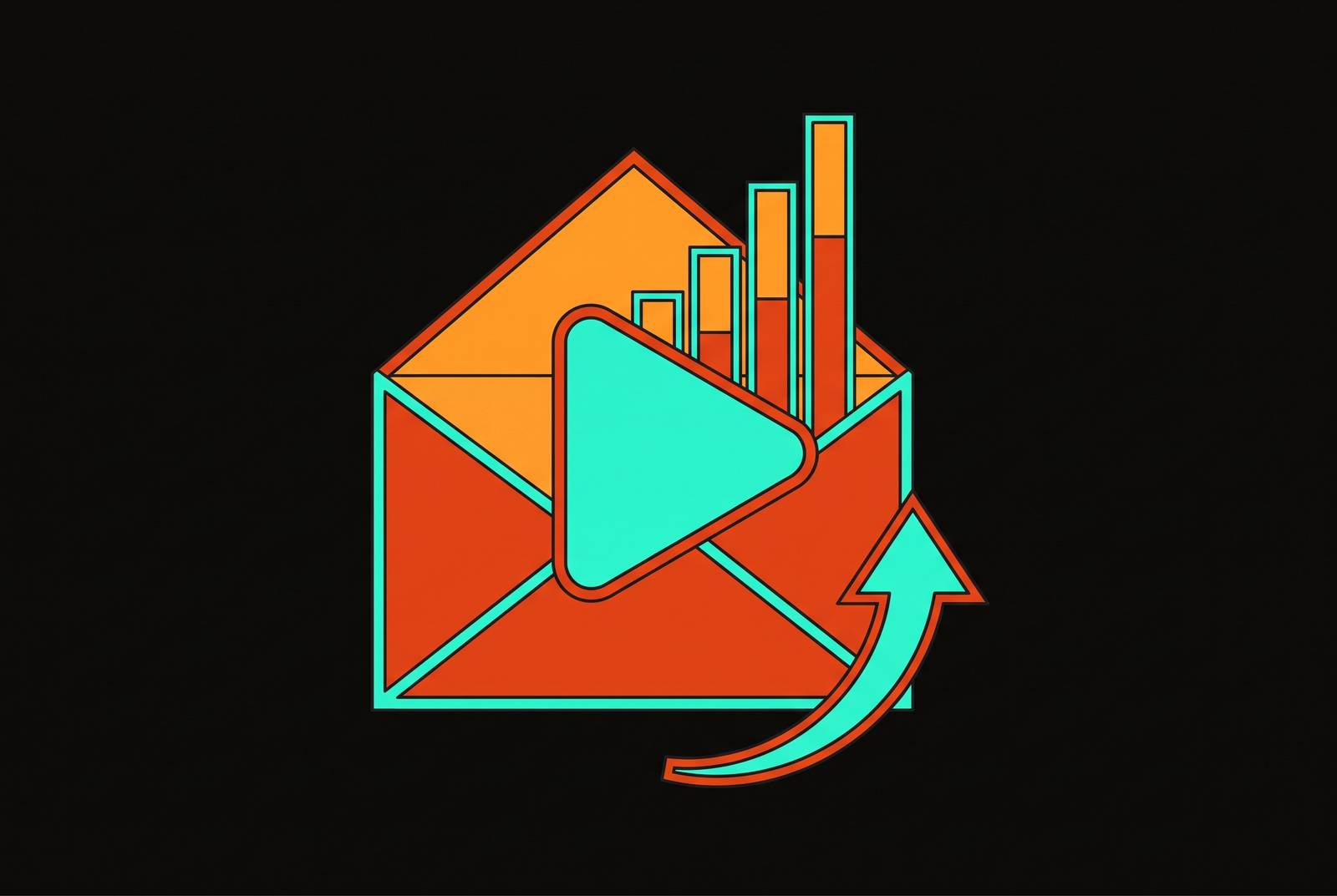 Cover illustration for “Video Email Open and Reply Rate Benchmarks for B2B SaaS”