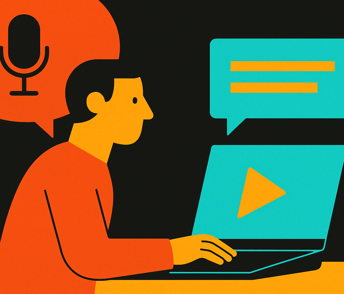 Cover illustration for “Voiceover vs. On-Screen Text in SaaS Explainer Videos”