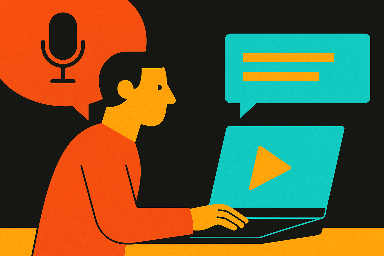 Cover illustration for “Voiceover vs. On-Screen Text in SaaS Explainer Videos”