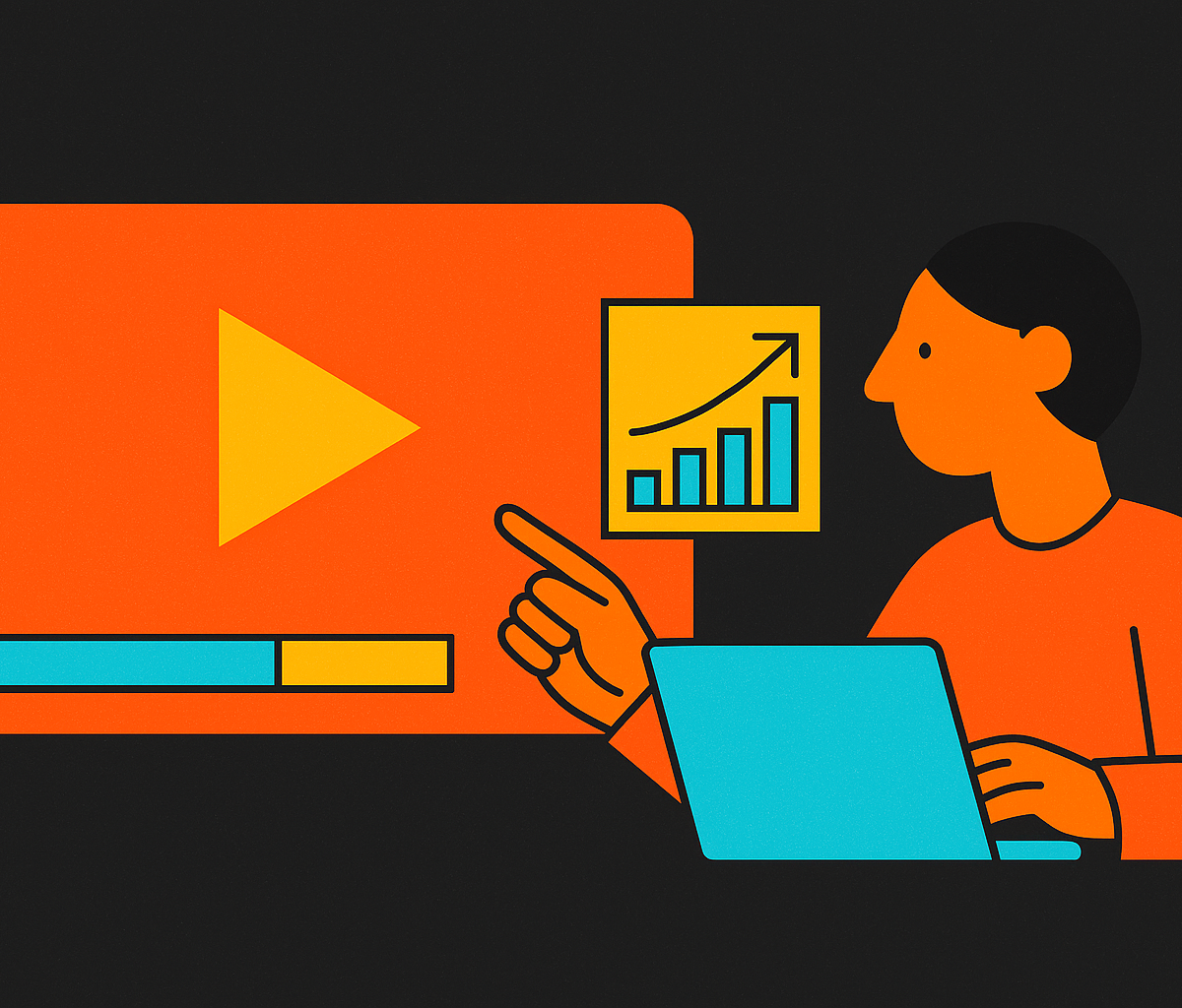 Cover illustration for “Explainer Video Length and Completion Rates in B2B”