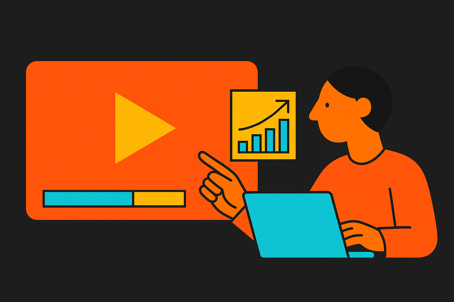 Cover illustration for “Explainer Video Length and Completion Rates in B2B”