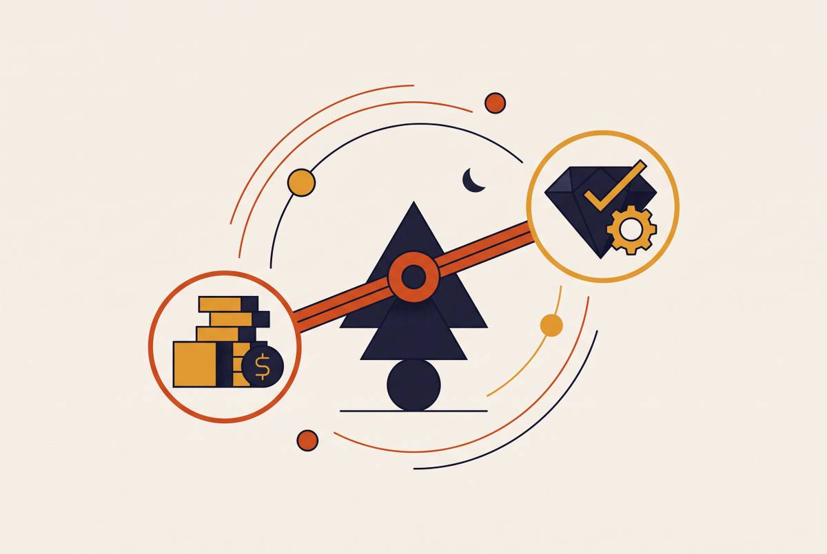 Cover illustration for “Cost-Quality Tradeoff Framework for LLM Selection”