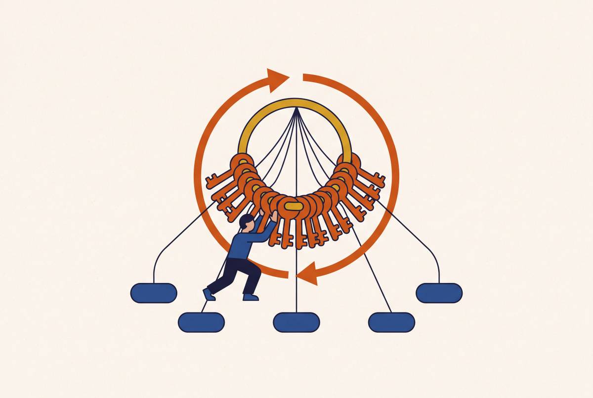 Cover illustration for “Operational Burden of LLM Provider Key Rotation at Scale”
