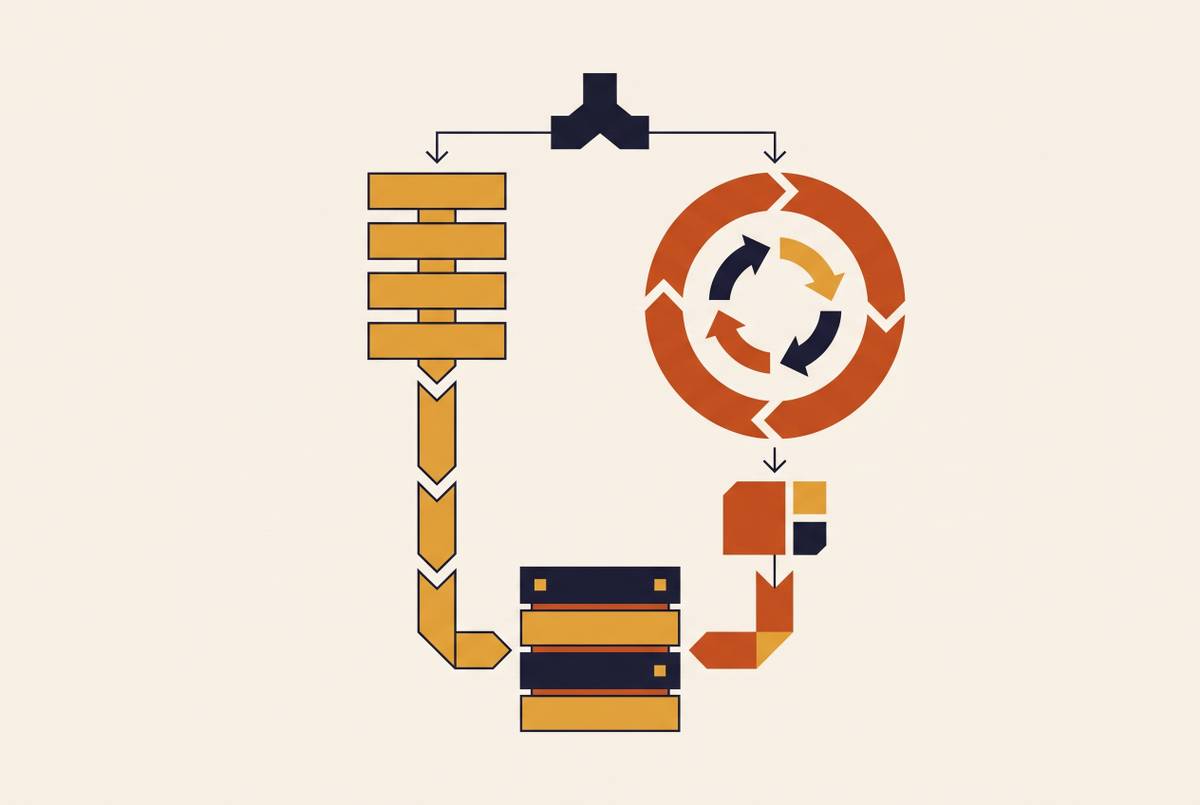 Cover illustration for “Inference vs Fine-Tuning for Production Deployment Decisions”