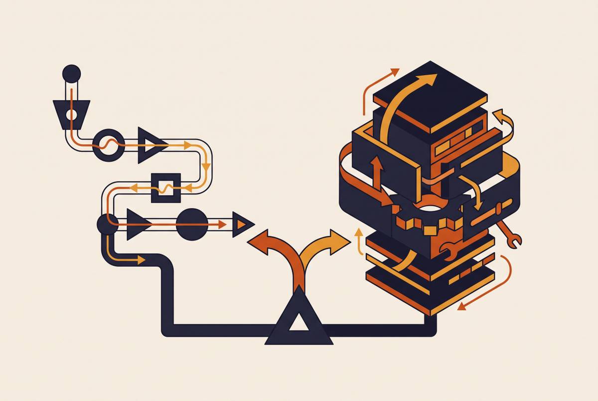 Cover illustration for “Inference vs Fine-Tuning for Production Deployment Decisions”