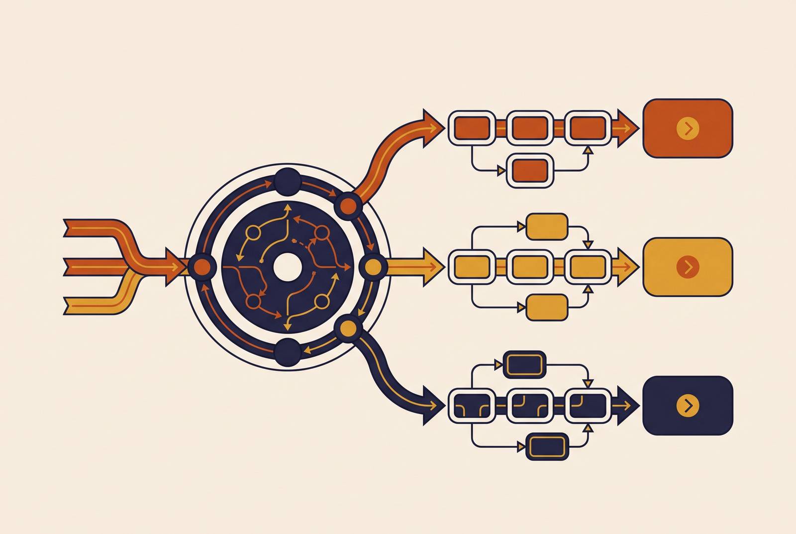Cover illustration for “Intent-Based Routing for Multi-Step AI Workflows”