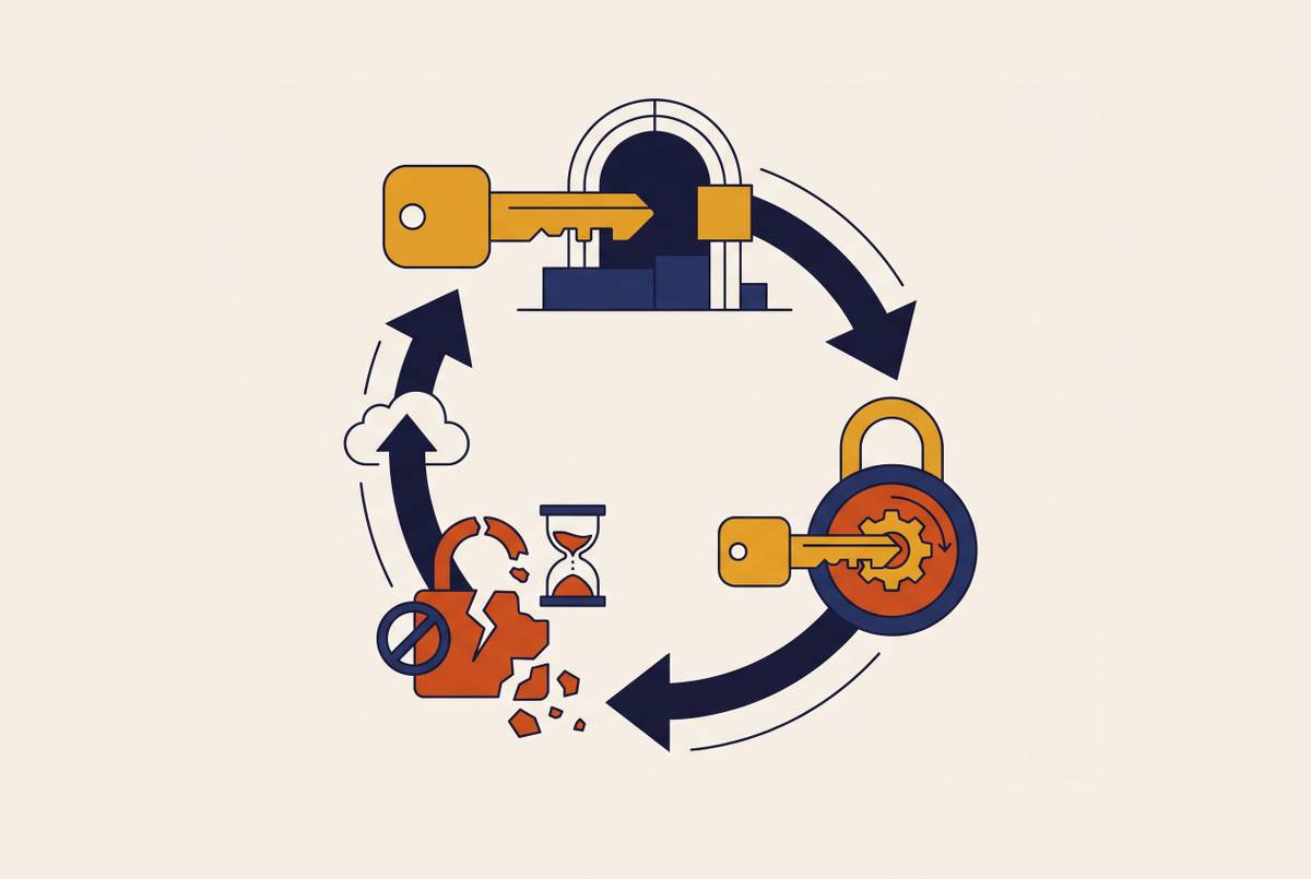 Cover illustration for “API Key Lifecycle Management for LLM Gateway Teams”