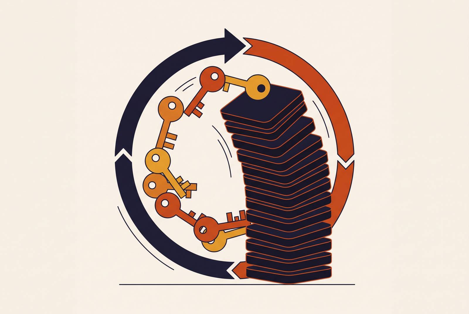 Cover illustration for “Operational Burden of LLM Provider Key Rotation at Scale”