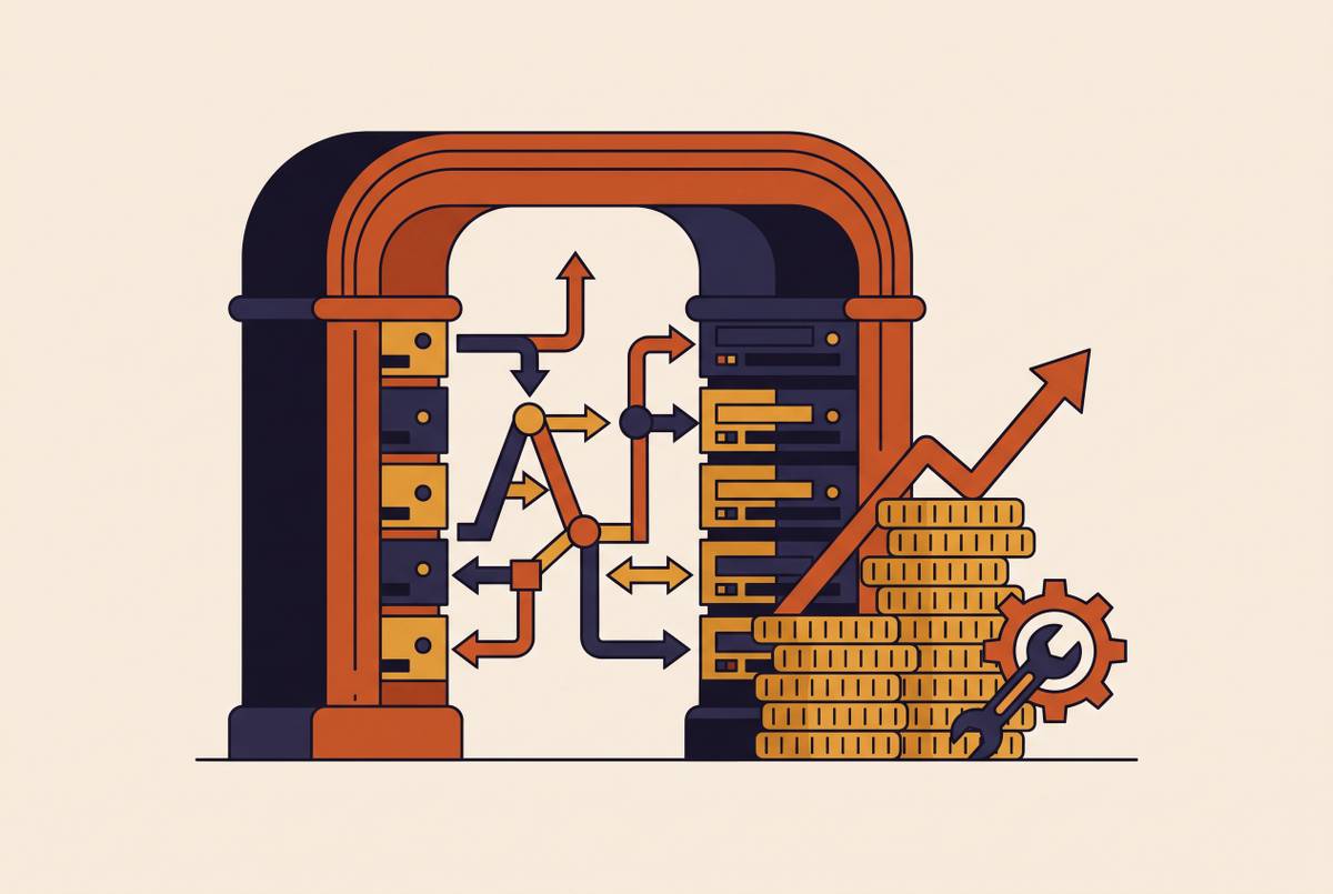 Cover illustration for “Engineering Cost of Maintaining a Self-Hosted AI Gateway”
