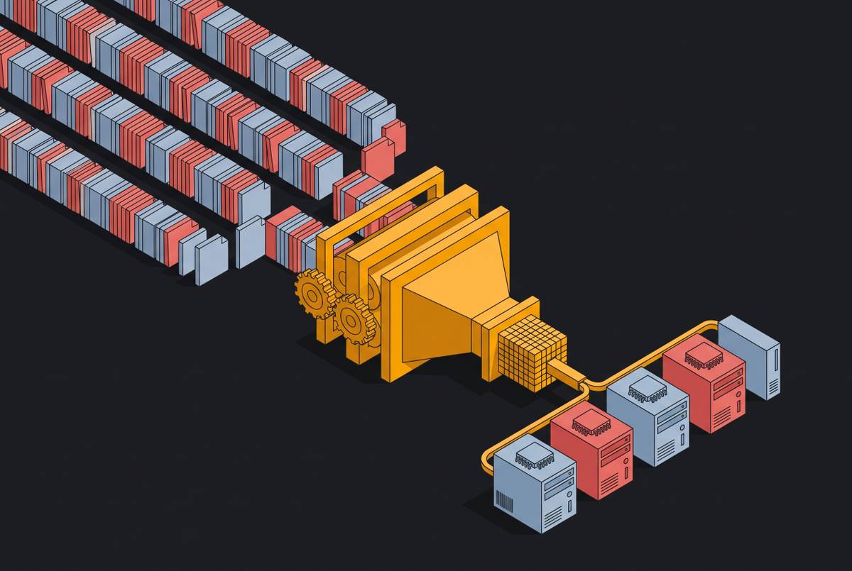 Cover illustration for “Prompt Compression Techniques for High-Volume LLM Workloads”