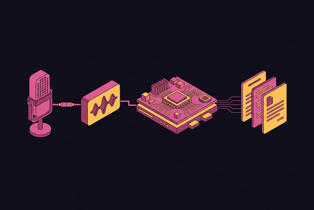 Cover illustration for “PHI in AI Transcription Pipelines”