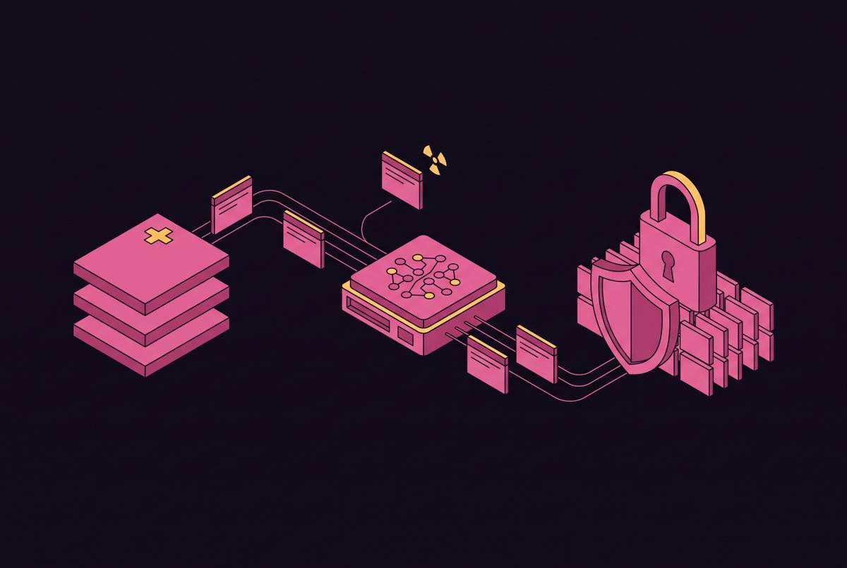 Cover illustration for “PHI Risk in AI-Powered Insurance Claims Processing”