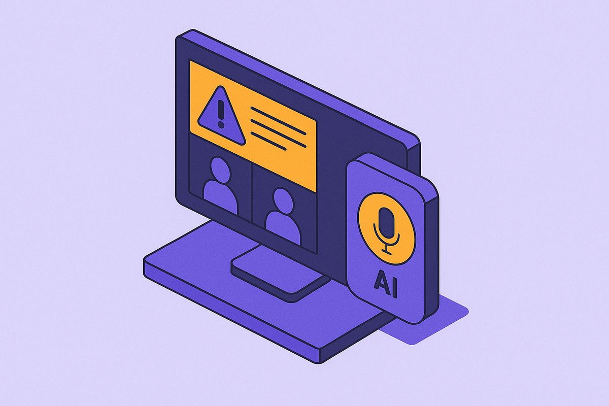 Cover illustration for “Notifying Meeting Participants That AI Is Recording”