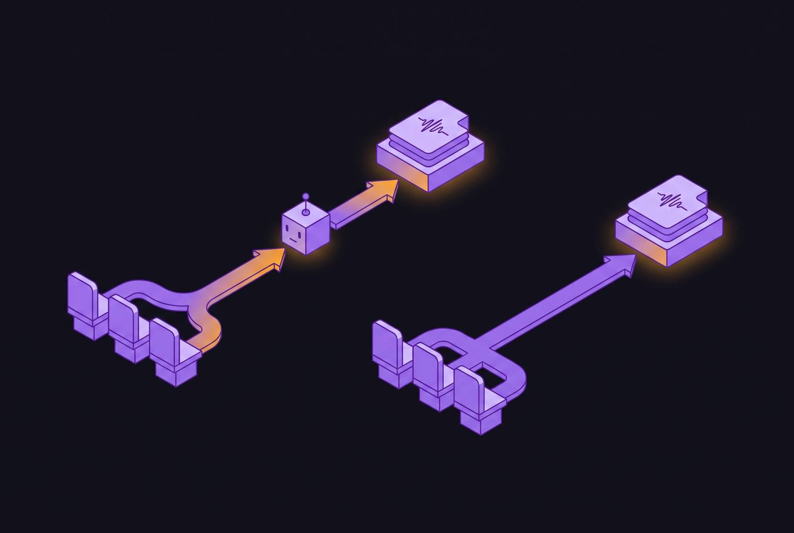 Cover illustration for “Bot-Based vs. Bot-Free Meeting Capture Architecture”