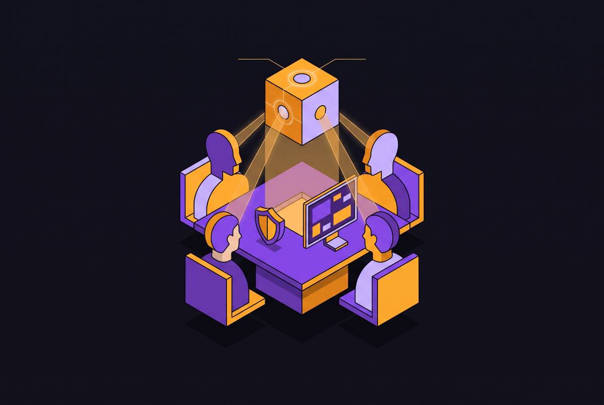 Cover illustration for “Bot Visibility and Participant Trust in Enterprise Meetings”