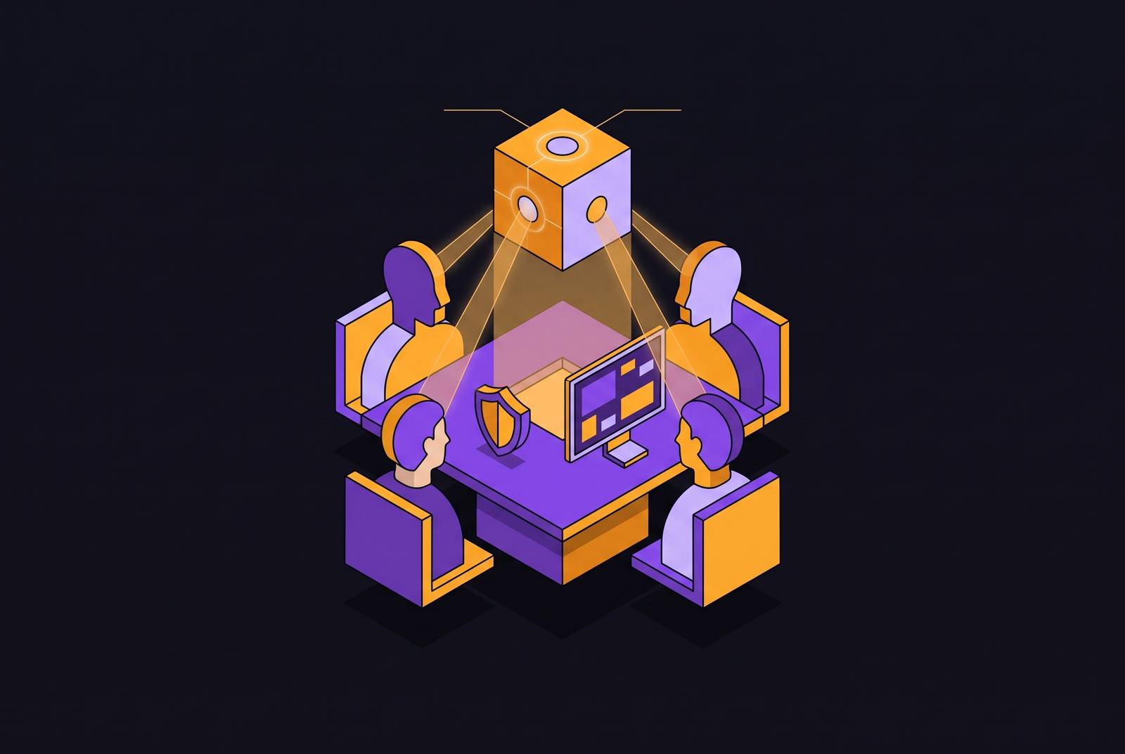 Cover illustration for “Bot Visibility and Participant Trust in Enterprise Meetings”