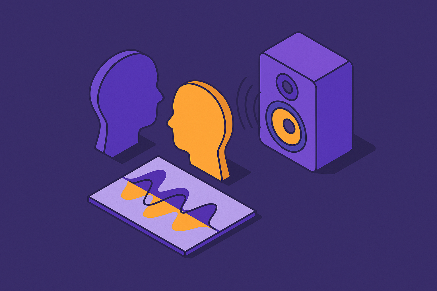 Cover illustration for “Speaker Diarization in Overlapping Speech”