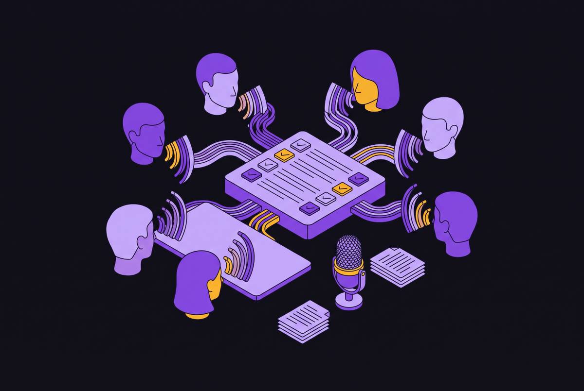 Cover illustration for “Multilingual Meeting Transcription Accuracy”