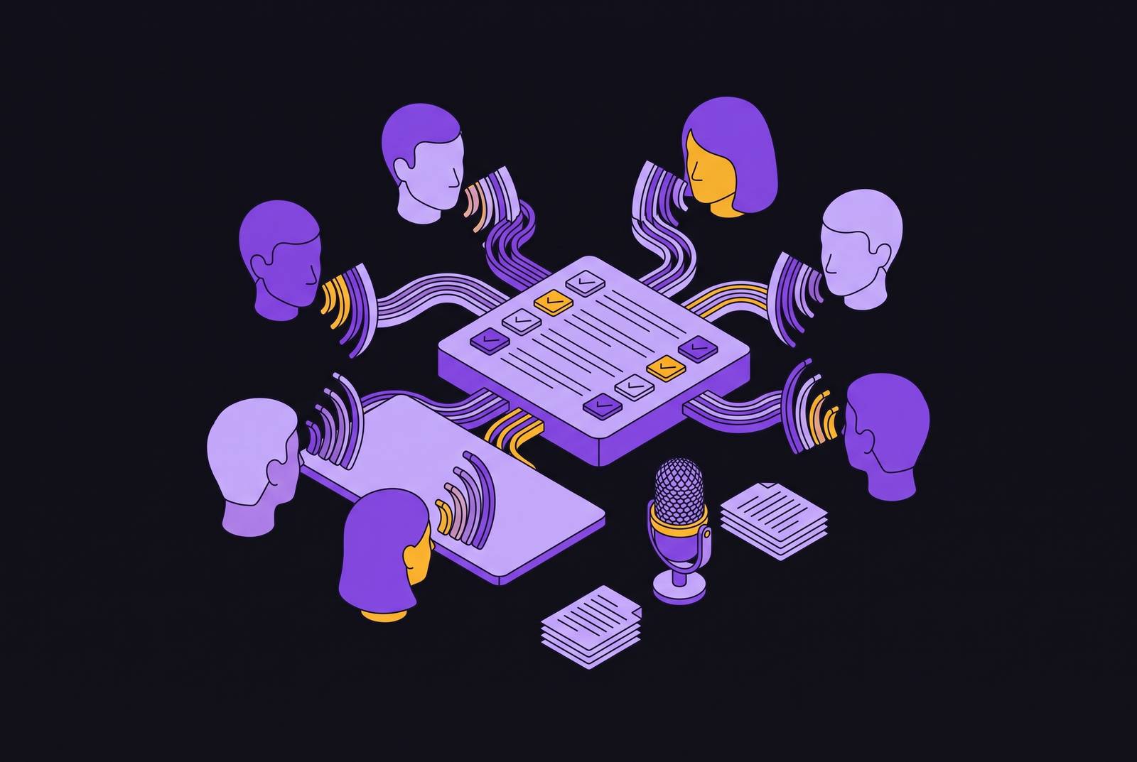 Cover illustration for “Multilingual Meeting Transcription Accuracy”