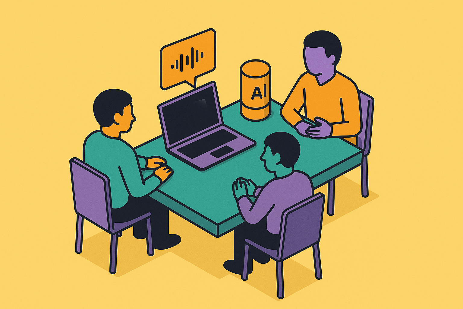 Cover illustration for “Disclosing AI Notetakers to Meeting Participants”