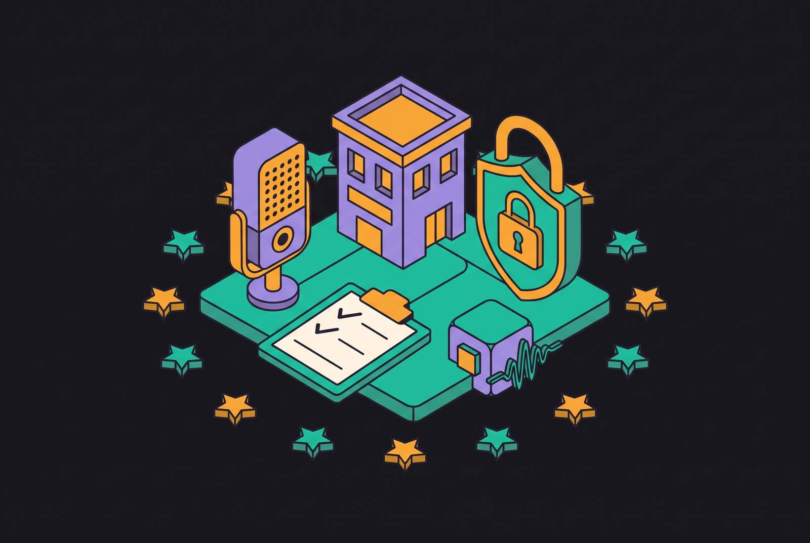 Cover illustration for “GDPR Compliance for AI Meeting Tools in European Enterprises”