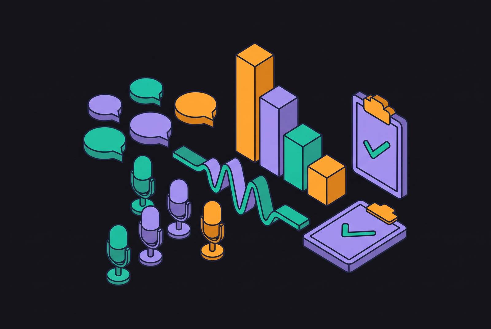 Cover illustration for “Transcript Quality Benchmarks Across AI Meeting Tools”