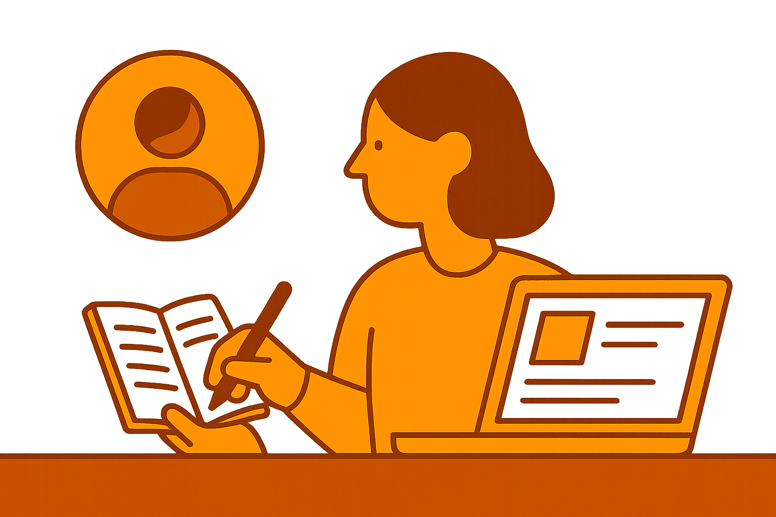 Cover illustration for “Attention Divided Between Participation and Documentation”