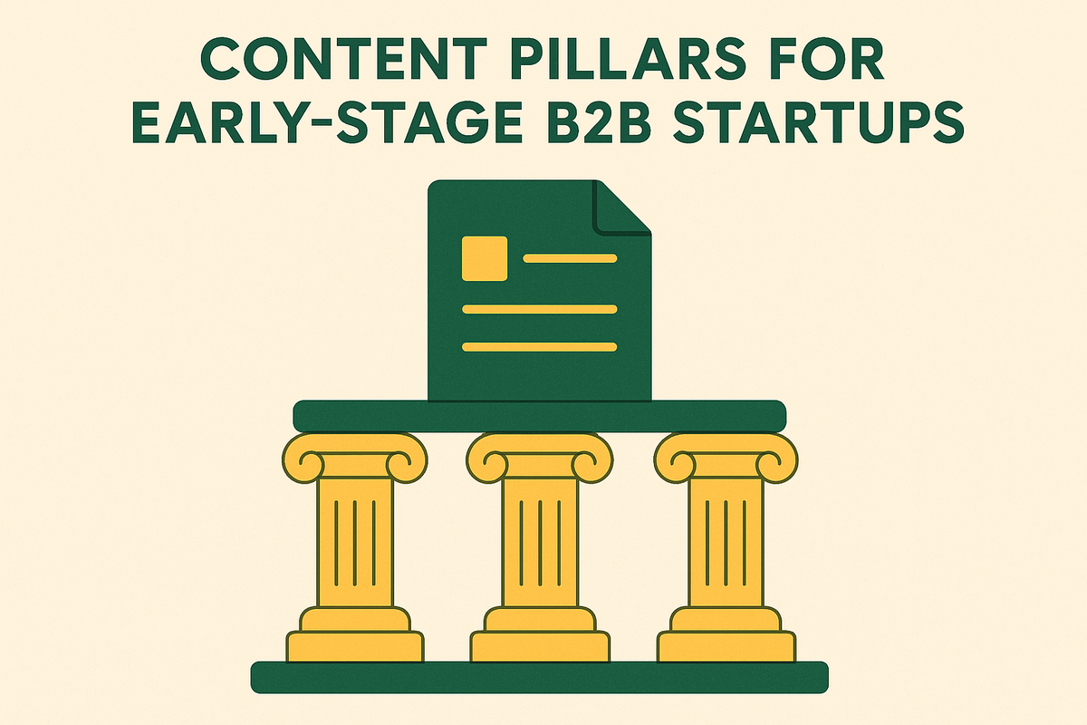 Cover illustration for “Content Pillars for Early-Stage B2B Startups”