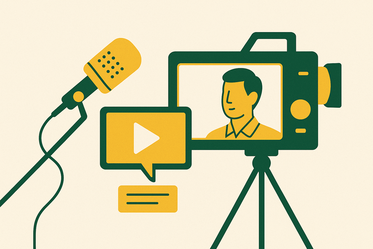 Cover illustration for “Testimonial Video Production for B2B Sales Decks”