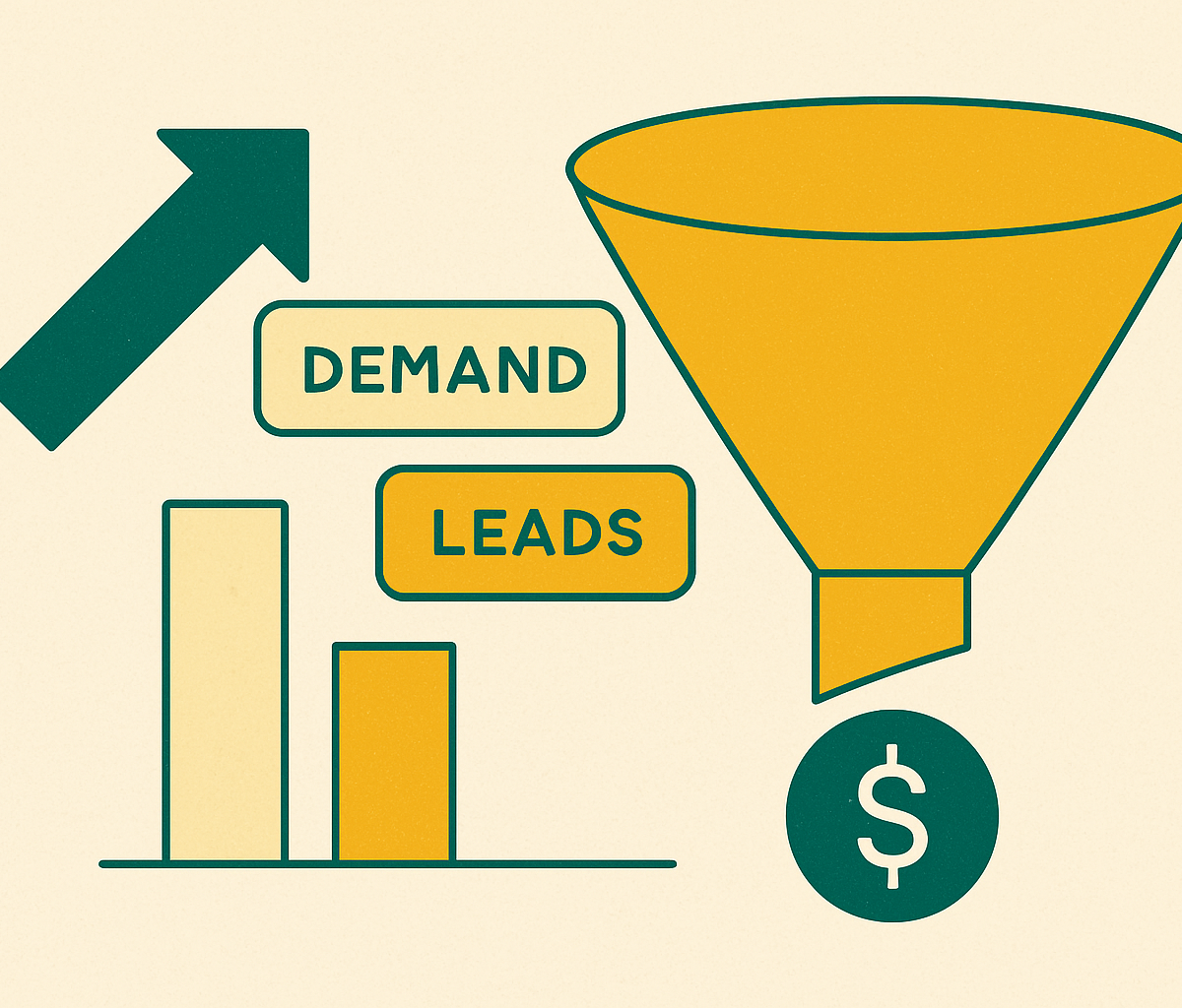 Cover illustration for “Demand Generation vs Lead Generation for B2B SaaS”