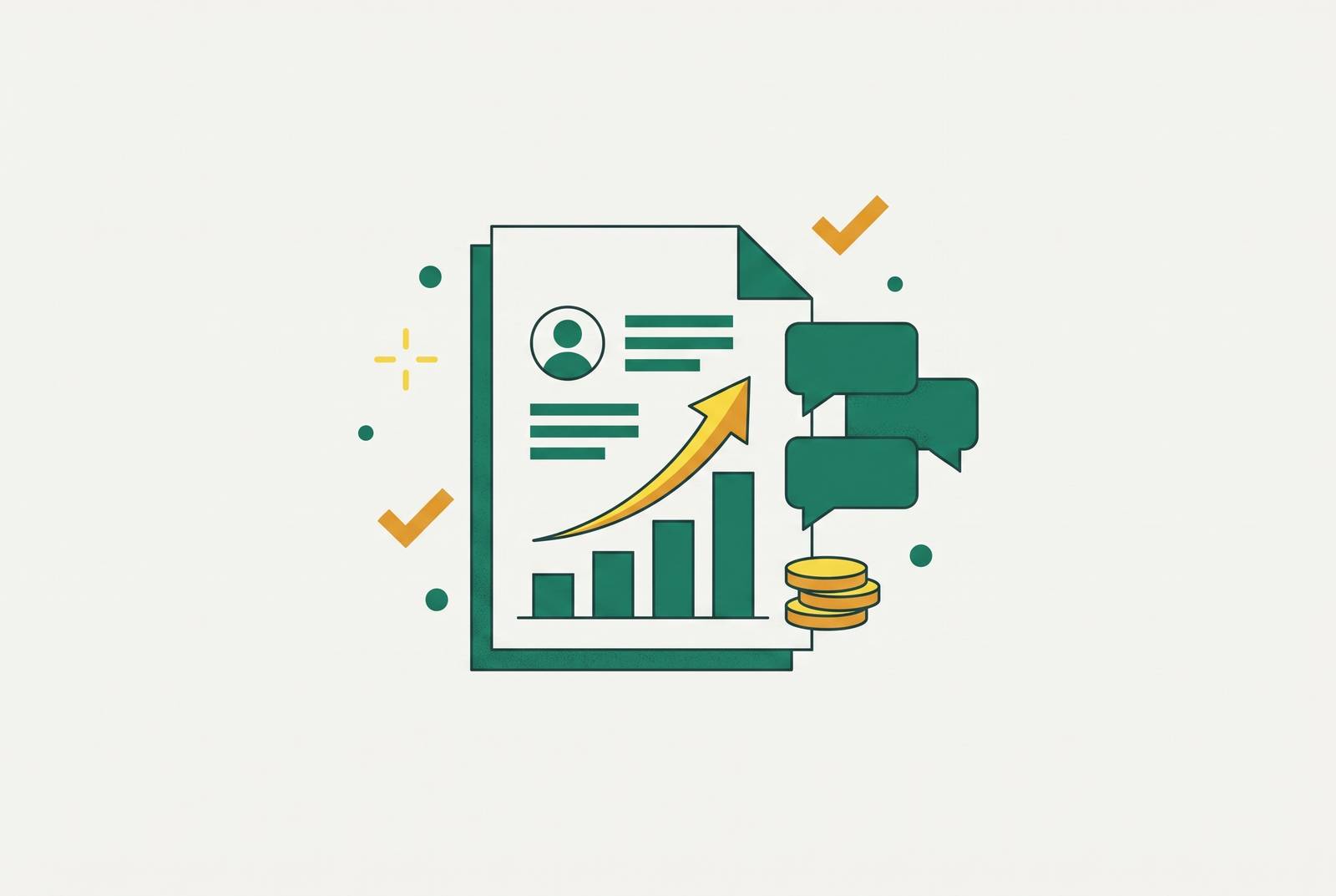 Cover illustration for “ROI Summary One-Pager for B2B Customer Stories”