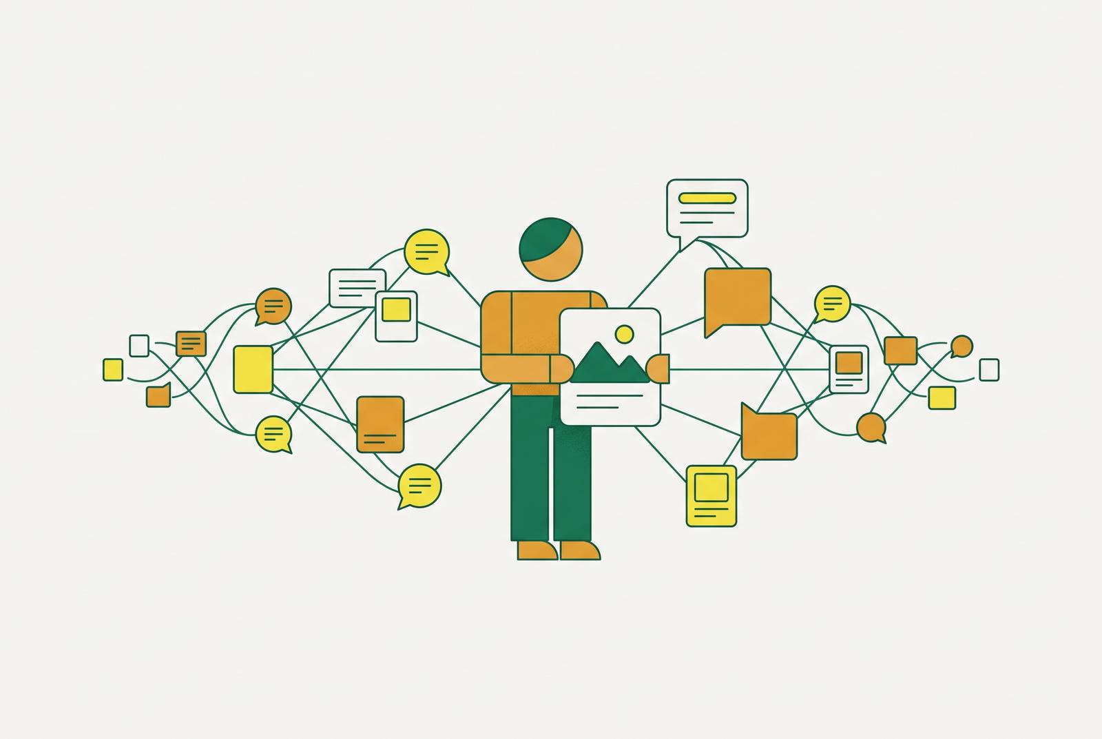 Cover illustration for “Employee Amplification of Customer Stories on LinkedIn”