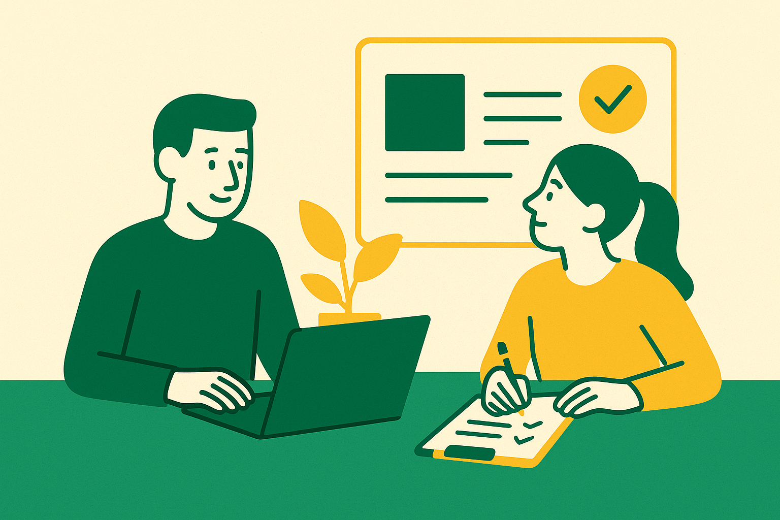 Cover illustration for “Case Study Production Workflow for a Two-Person Marketing Team”